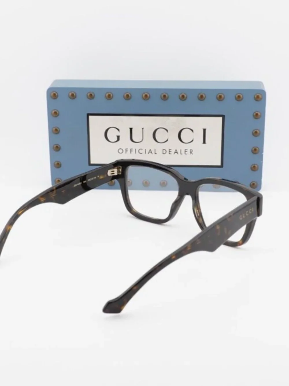 Gucci GG1428O 005 Square Eyeglasses - Havana 55mm